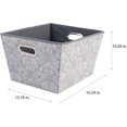 Laura Ashley Large Grommet Bin Basket Almeida Closet Storage, Dove Grey