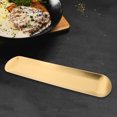 thumbnail image 4 of ETHZZLE Drinks Tray Rectangle Plate Golden Finish Serving Kitchen Supplies Camping 1Pack, 4 of 8