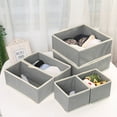thumbnail image 4 of Ensemble de 6 Pcs Paniers de Rangement en Tissu Pliables Gain de Place Grande Capacité Multiusage Conception à Fermeture Éclair Rangement Diverses Tailles Rangement de Garde-Robe Chambre Placard Boîtes de Rangement pour Dortoir, 4 of 8