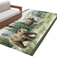 Bear Moose 2.7'x5' Rug for Office Desk Chair Area Small Bedroom, Brown ...