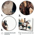 thumbnail image 3 of Designart Western Cowboy Riding A Horse I Canvas Wall Art, 3 of 5
