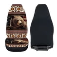 thumbnail image 6 of Binienty Brown Bear Car Seat Covers Set of 2 Universal Thin Car Front Seat Covers Vehicle Interior Cushion Protector Navajo Aztec Automotive Accessories for Most Car Auto SUV Sedan Truck, 6 of 7