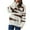 Brown, variant on Herrnalise Women's Knitted Crop Tops Ladies Fashion Loose Round Neck Long Sleeve Irregular Stripe Color Blocked Sweater Top Pullover Jumper Sweaters