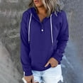 thumbnail image 2 of Holiday Deals! Borniu Hoodies for Women, Sweatshirt for Women Hooded Solid Color Long-sleeved Sweatshirt Casual Blouse Pullover Tops Clearance, 2 of 7