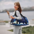 thumbnail image 6 of Fuzoiu Moonlit Blue Wolf Print Travel Duffle Bag,Carry On Tote Bags,Duffel Bag,Sport Gym Bag, Hospital Bag for Labor and Delivery, Overnight Bag,Luggage Bag, 6 of 7