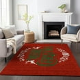 thumbnail image 6 of Addison Rugs Mayfield Washable Holiday Wreath Ruby Rectangle Rug, 3' x 5', 6 of 6