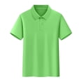 thumbnail image 4 of Tsesme 3 Pack Boys Button Short Sleeve Shirts, Kids Basic Collared Uniform Tops, Breathable Casual Back to School Tops 6T, 4 of 9