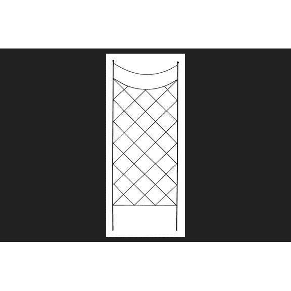 American GardenWorks Diamond Lattice Trellis, Black, 64.75"H