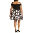 thumbnail image 3 of Morgan & Co. Womens Trendy Fit & Flare Dress, Black, Plus Size, 16W, 3 of 3