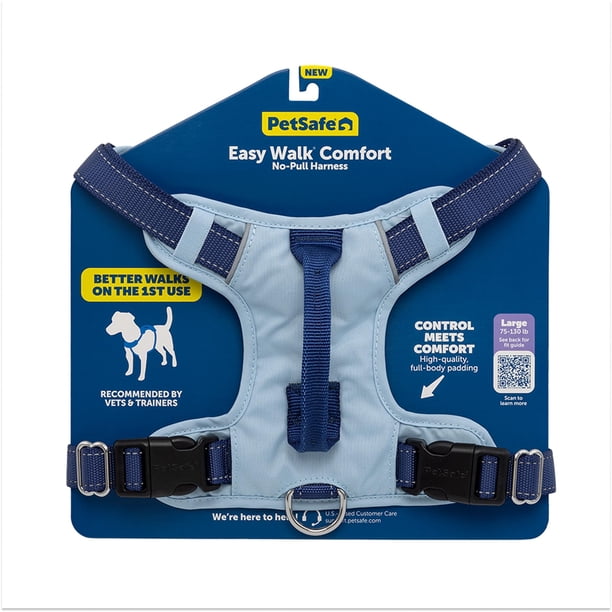 Arnés para perro PetSafe Easy Walk Comfort antitirones, talla grande, azul