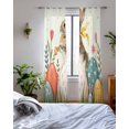 thumbnail image 3 of Easter Bunny Eggs Sheer Curtains 84 Inch Length 2 Panels Set for Living Room/Bedroom, Spring Tulip Daisy Flowers Leaves Pastoral Kitchen Curtains Grommet Curtains Window Treatments 52"x84"x2, 3 of 7