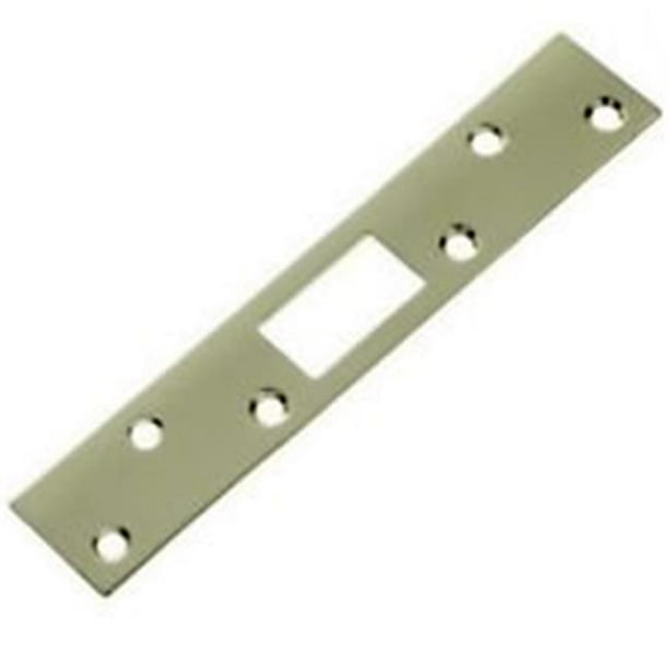 Deadbolt Strike Plate, Brass 6 in.