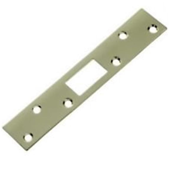 Deadbolt Strike Plate, Brass - 6 in.