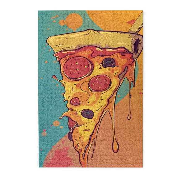 1000 PCS Delicious Pizza 1000 Piece Jigsaw Puzzles,Creative Activity Hobbies For Adults,Family Leisure,Stress Relief And Entertainment,Charm Food Wooden Puzzle As Home Wall Decoration