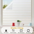 rabbitgoo Frosted Window Film Static Cling Decorative Glass Film UV