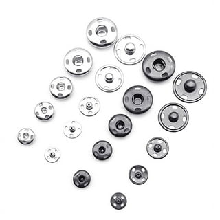 Metal Snap Buttons Silver 0.70 inch Studs for Sewing 18mm Snap Fastener  Buttons Press Button for Sewing Clothing Sew on Snap Buttons Pack of 12