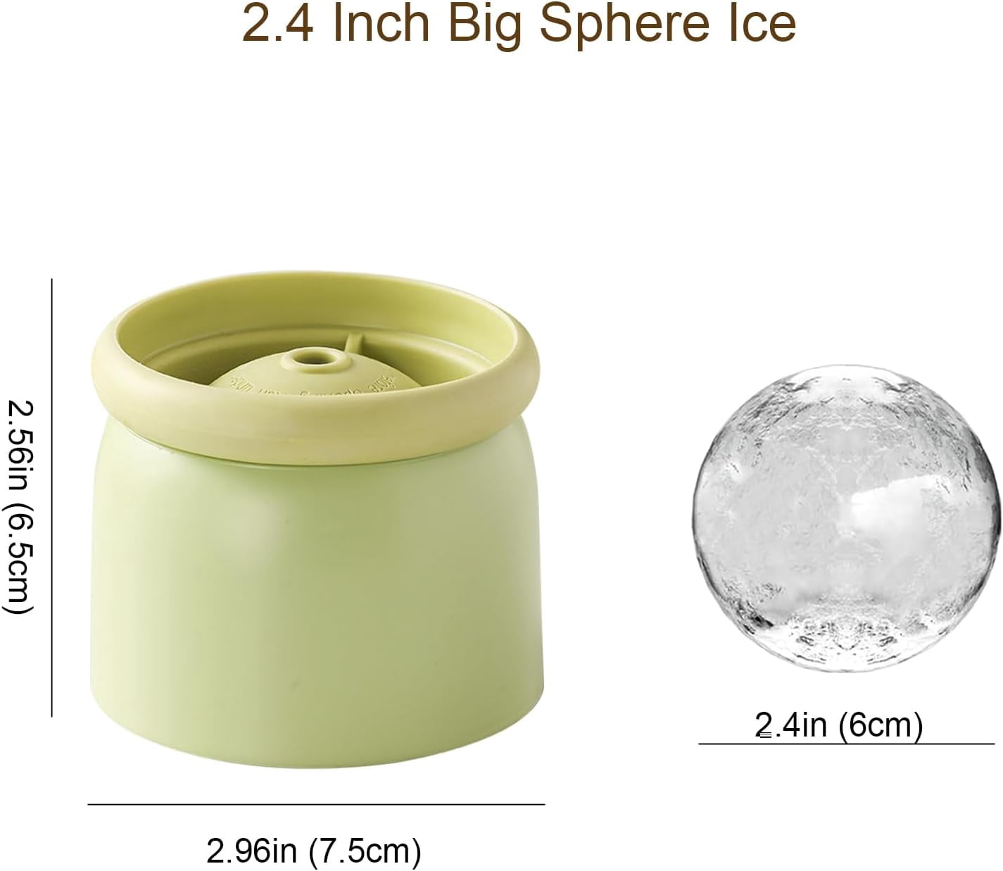 Round Ice Cube Molds Set of 4,Make 2.4 Inch Spherelce ice for Whiskey, Cocktails and Drinks.ice cubes trays for freezer,Stackable Easy Release Ice Cube tray, Spherical Ice Makers,2 Colours