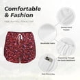 thumbnail image 6 of Lsque Red Glitter Printed Women's Running Shorts with Liner Pockets,Elastic Quick Dry Workout Athletic Gym Yoga Shorts,Womens High Waist Shorts-Large, 6 of 9