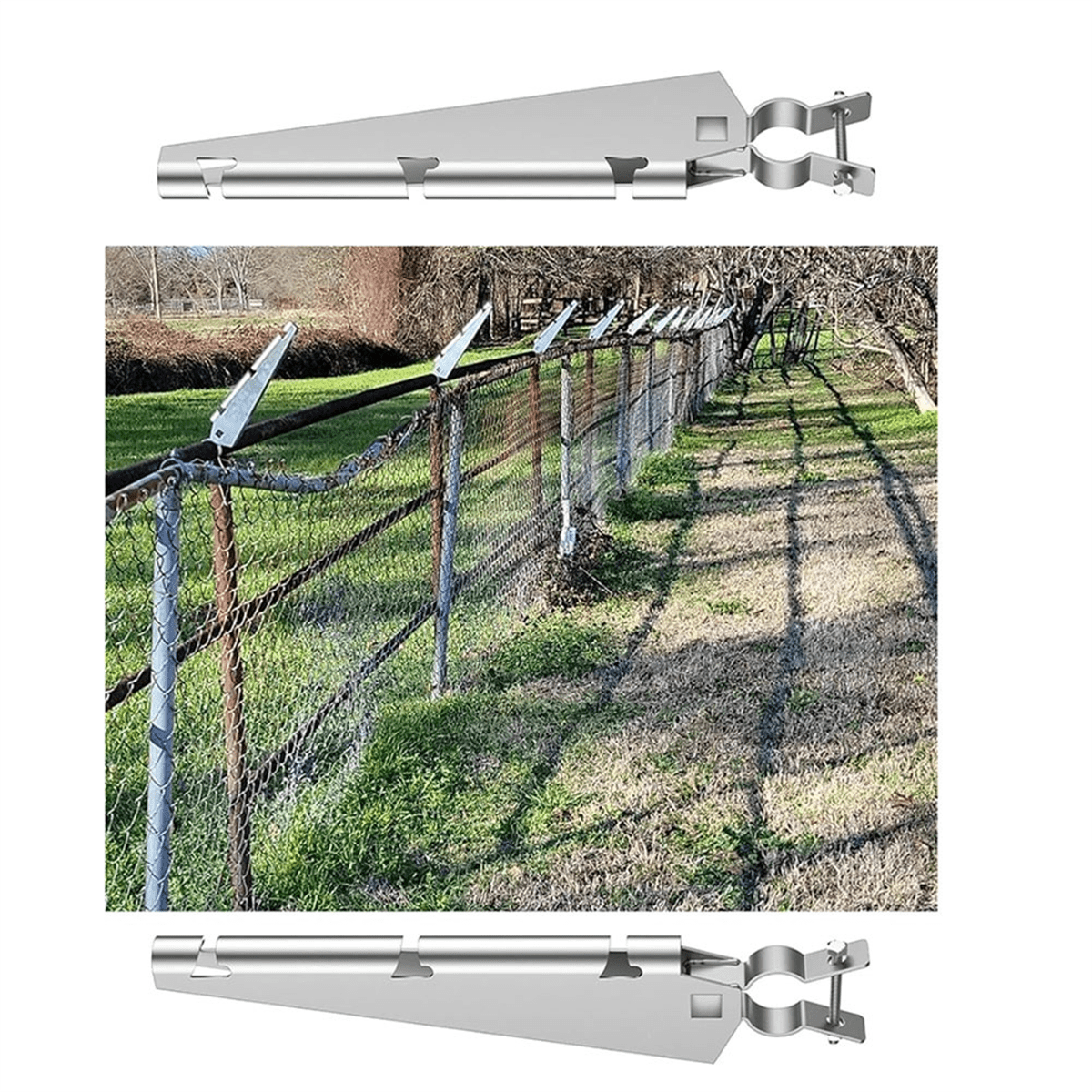 Barbed Wire Arm for 1-3/8inch Chain Link Fence, Fence Height Extender for  Garden , for Outdoor Fences to Increase Height - Walmart.ca