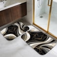 thumbnail image 5 of Black and Gold Marble Pattern Bath Mat Set Of 2,Non-Slip Rug for Bathroom,Kitchen,Bedroom,Entrance, 30x17 and 23.5x15.7 Inches, 5 of 5