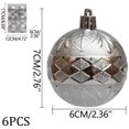thumbnail image 2 of AYktou 6 Pcs Christmas Balls Ornaments, 2.3 Inch Double Rhombus Embossed Plated Christmas Tree Decorative Hanging Ball, Ornaments Hanging Pieces for Xmas Birthdays Festive Party Decoration, 2 of 6