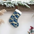 thumbnail image 6 of Bingfone Japanese Water Wave Print Personalized Christmas Stocking - Snowman Design Large 18 inch,Family Holiday Season Decor, 6 of 7