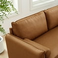 thumbnail image 4 of Modway Revive Upholstered Vegan Leather Sofa in Tan, 4 of 9