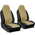 thumbnail image 2 of Oxgord 2-Piece Integrated Flat Cloth Bucket Seat Covers Universal Fit (Beige), 2 of 3
