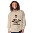 thumbnail image 4 of Fathers Day Looks Like Awesome Dad Men's Crewneck Sweatshirt Brisco Brands X, 4 of 6