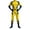 Yellow, variant on Red Black Split Web Pattern Zentai Suit for Kids, Full Body Spandex Jumpsuit with Matching Hood, Halloween Theme Role Play Costume