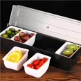 thumbnail image 2 of facefd Storage Box Ice Serving Tray Washable Seasoning Case Household Accessories Fruit Container Kitchen Supplies Fresh-keeping Box 5 Grids, 2 of 8