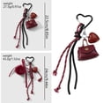 thumbnail image 5 of Heart Tassels Bows Beaded Braided Keychain Bag Charm Korean Styles Bags Pendant for Handbag Purse Backpack Accessories, 5 of 7