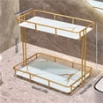 thumbnail image 2 of 2 Tier Cosmetic Storage Shelf Large Capacity Metal Storage Shelf Rack for Bathroom Kitchen, 2 of 7