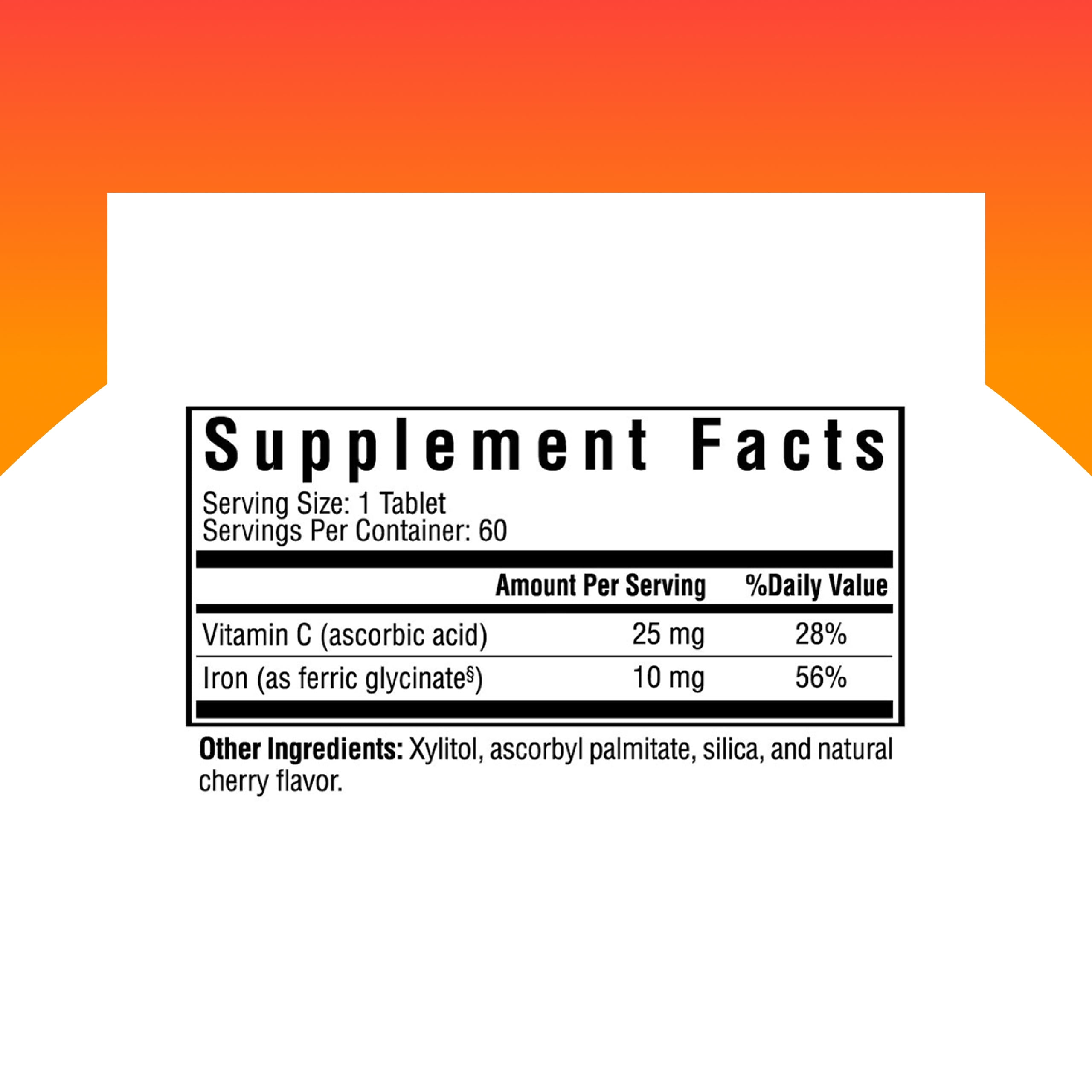 Seeking Health Iron Chewable, 10 mg, 60 Chewable Tablets