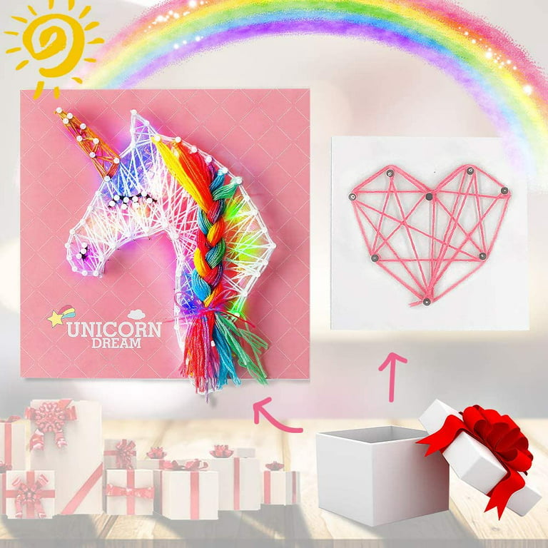 KidEwan String Art Kit for Kids, Arts and Craft Kits for Teens, Unicorn  String Art Supplies with 10x9 DIY Frame, Christmas Birthday Gifts for  Girls Boys Ages 6+ - Yahoo Shopping