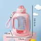 thumbnail image 5 of 1500ml Sports Water Bottle Large Capacity ABS Coated Portable Handheld Outdoor Water Cup with Carrying Handle for Gym Pink, 5 of 5