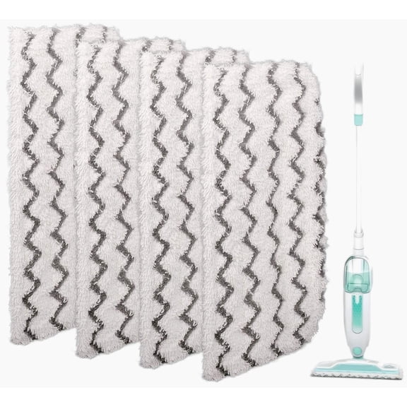 4 Pack Steam Mop Pads for Shark S1000 S1000A S2001 S1000WM S1000C S1001C, Replacement Steamer Mop Pads for All Hard Floor Clean, Washable & Reusable Microfiber