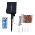 thumbnail image 2 of Luz de Alambre de Cobre Solar, 8 Modos de Iluminacióción Luces de Cuerda Solar Al Aire Libre 200 Cuentas LED SUPER Brillantes Para Balcones, 2 of 7