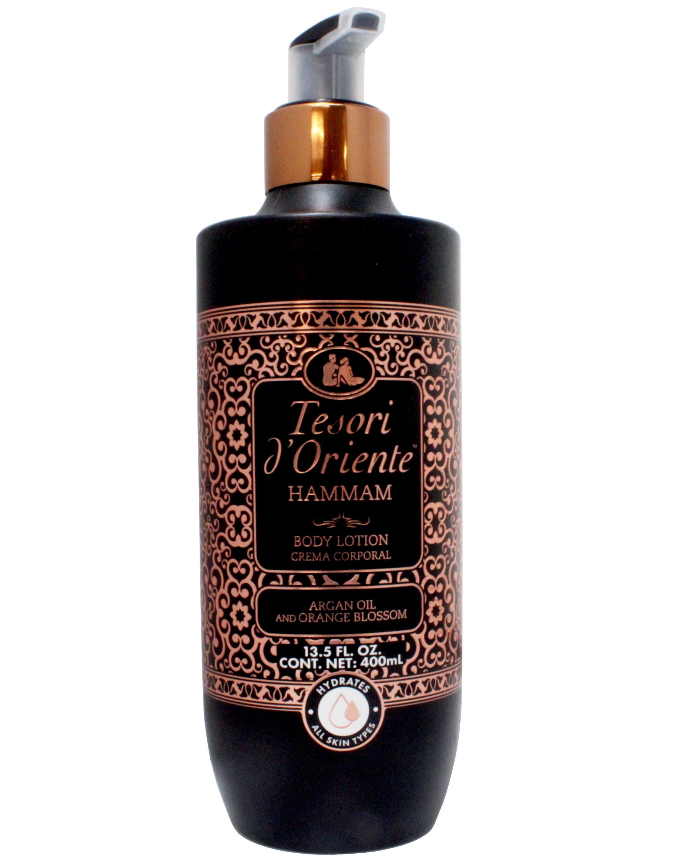 Tesori d’Oriente Hammam Body Lotion with Argan Oil and Orange Blossom, Fast-Absorbing Cream for All Skin Types, 13.5 FL OZ - 3 Pack
