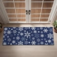 thumbnail image 2 of Dark Blue Christmas Snowflake Pattern Door Rugs,Washable Non Slip Door Mats Indoor,Decorative Door Mats,Entry Mat Indoor for Entrance,Bedroom,Kitchen,Bathroom,16"x47", 2 of 6
