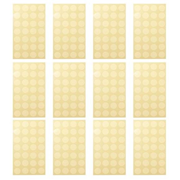 KAKOWELY 12 Sheets Loose-leaf Paper Hole Reinforcement Stickers Self-adhesive Hole Reinforcing Labels0.51"X0.51"X0.24"