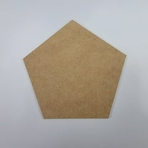 4" Pentagon, Unfinished MDF Art Shape by Wooden Craft Cutouts, 1-4 Thickness