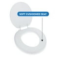 Ginsey Round Soft Cushion Toilet Seat, White