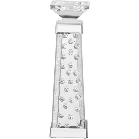 Elegant Decor MR9109 4 in. Sparkle Contemporary Crystal Candle Holder - Posh Design To Accentuate Photographs, Clear