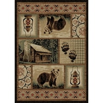 Mayberry Rug Hearthside Cabin Hideaway Lodge Area Rug 2'3"x3'3" 2' x 3'