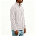 thumbnail image 5 of Abomasnow Mens Full Zip Cardigan Sweater Casual Mock Neck Cable Knitted Winter Chunky Sweaters Jackets, 5 of 7