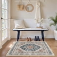 thumbnail image 2 of Roxstand 2'x3' Washable Entryway Rug, Vintage Oriental Non Slip Stain Resistant Small Accent Throw Kitchen Rugs, Blue, 2 of 10