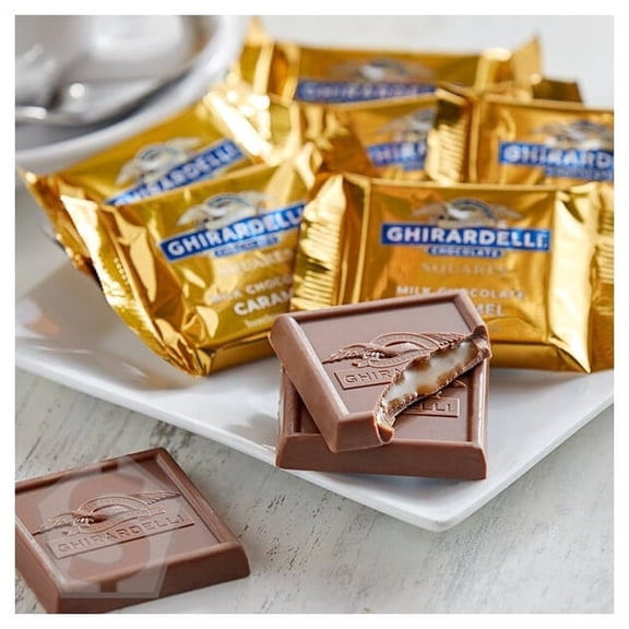Ghirardelli Individually-Wrapped Milk Chocolate Caramel Squares - 430/Case