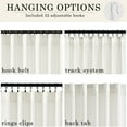 thumbnail image 3 of Topfinel 90 Inches Long Semi Sheer Curtains,Natural Linen Blended Light Filtering Window Curtains for Living Room Bedroom Back Tab Drapes with Hooks，Set of 2, 3 of 7
