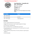 thumbnail image 2 of Front Brake Rotor - Compatible with 2012 - 2019 Fiat 500 2013 2014 2015 2016 2017 2018, 2 of 2